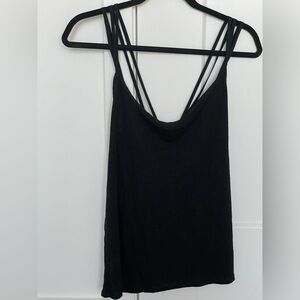 Urban Outfitters Sparkle and Fade Strap Back Tank Top Black Size Small